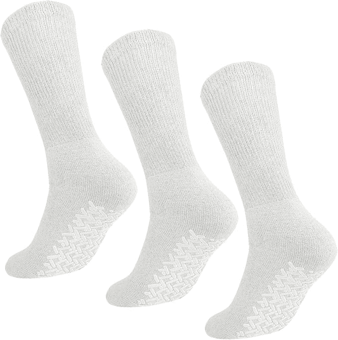 Falari Men Women Anti Slip Cotton Diabetic Socks